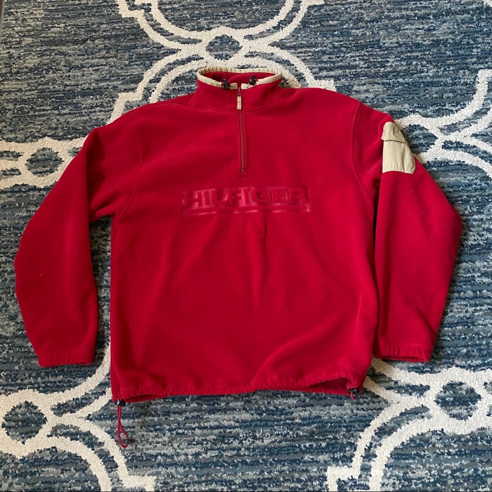 Vintage Tommy Hilfiger Fleece Pullover Sz Xl GUC